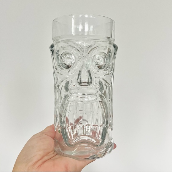 Anchor Hocking Vintage Glass Tiki Mug Hawaiian Retro No Chips Cracks Collectible - Picture 1 of 8